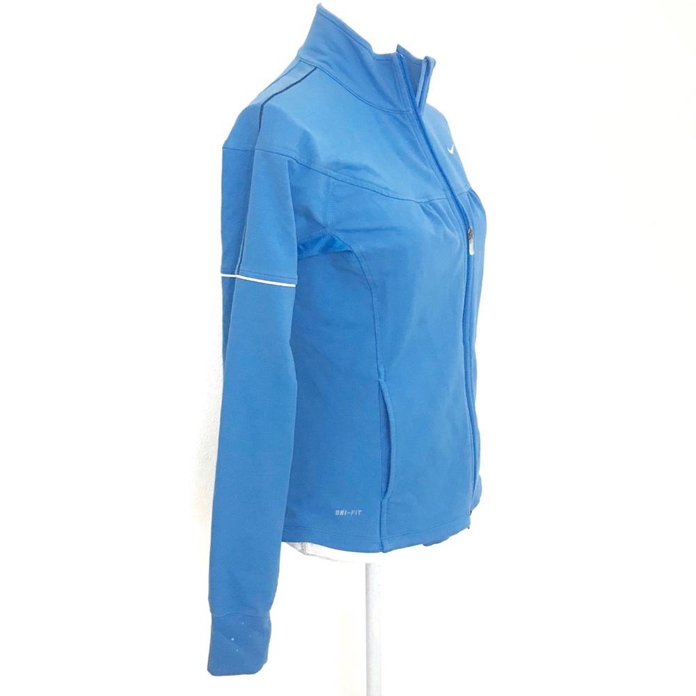 Nike Front Zip Lightweight Workout Jacket Blue - image 3